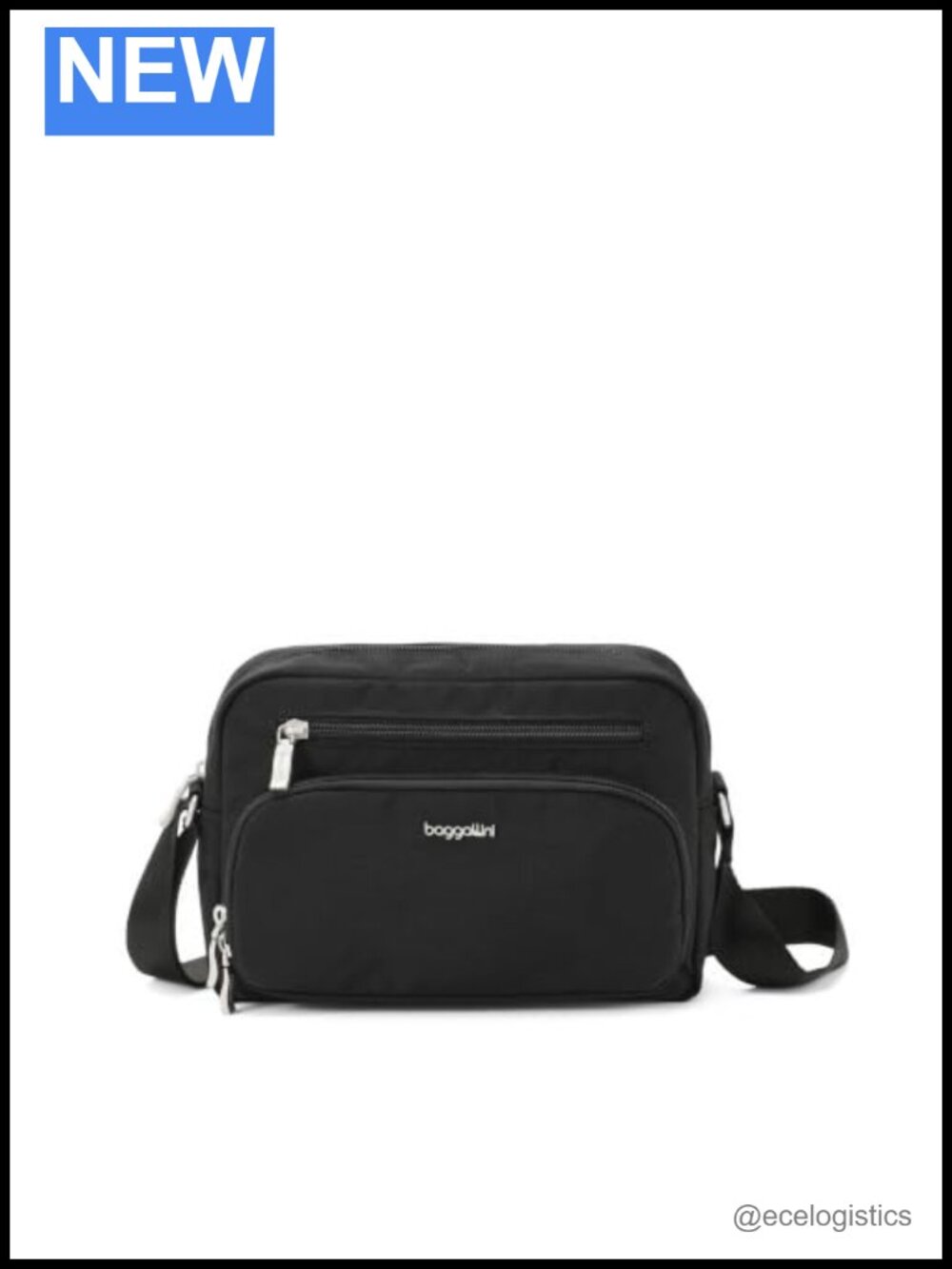 Nylon Crossbody Purse with RFID Built-In Wallet, Adjustable Strap, 3.2L